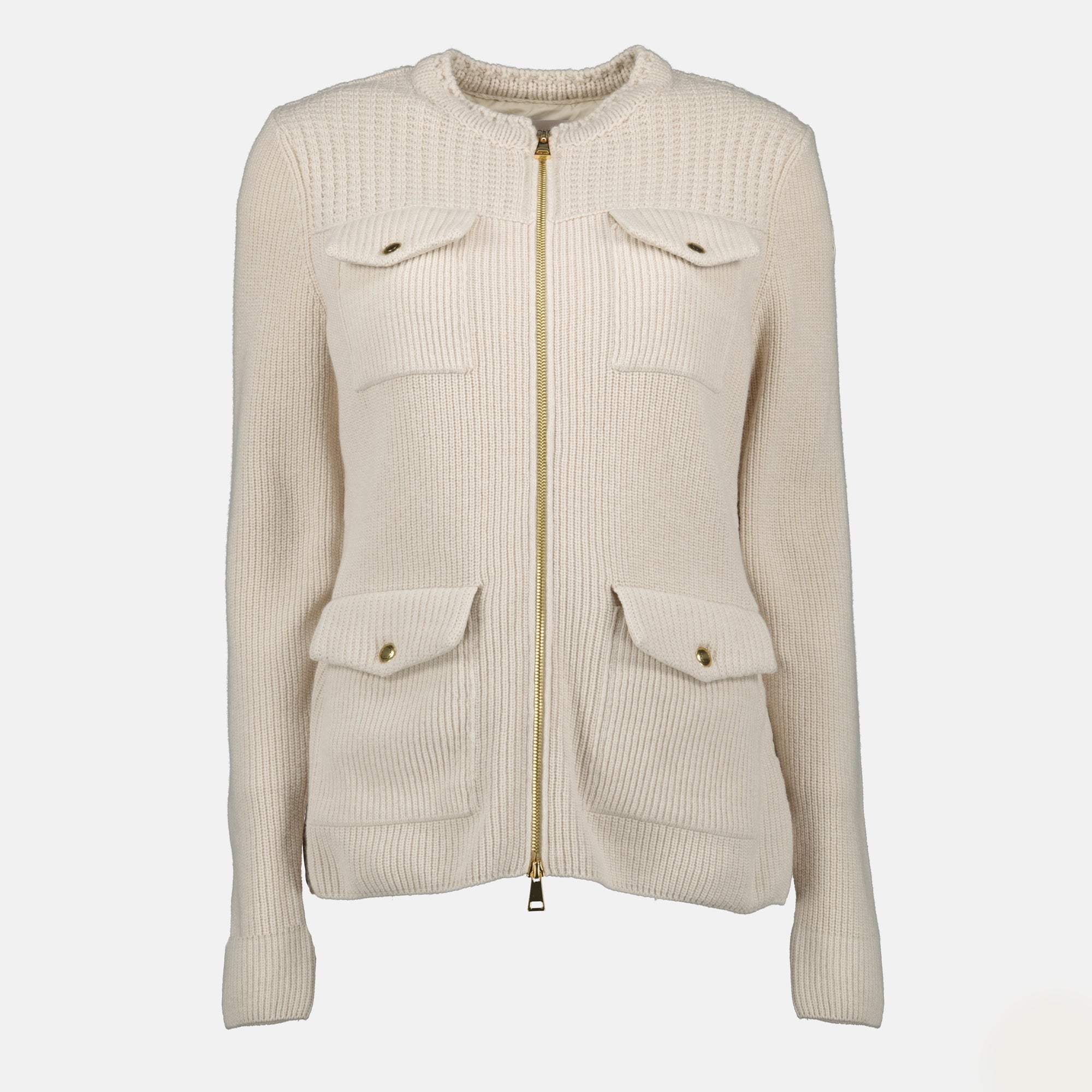 Moncler jacket, wool jacket, Autumn-Winter fashion, bi-material clothing, off-white outerwear