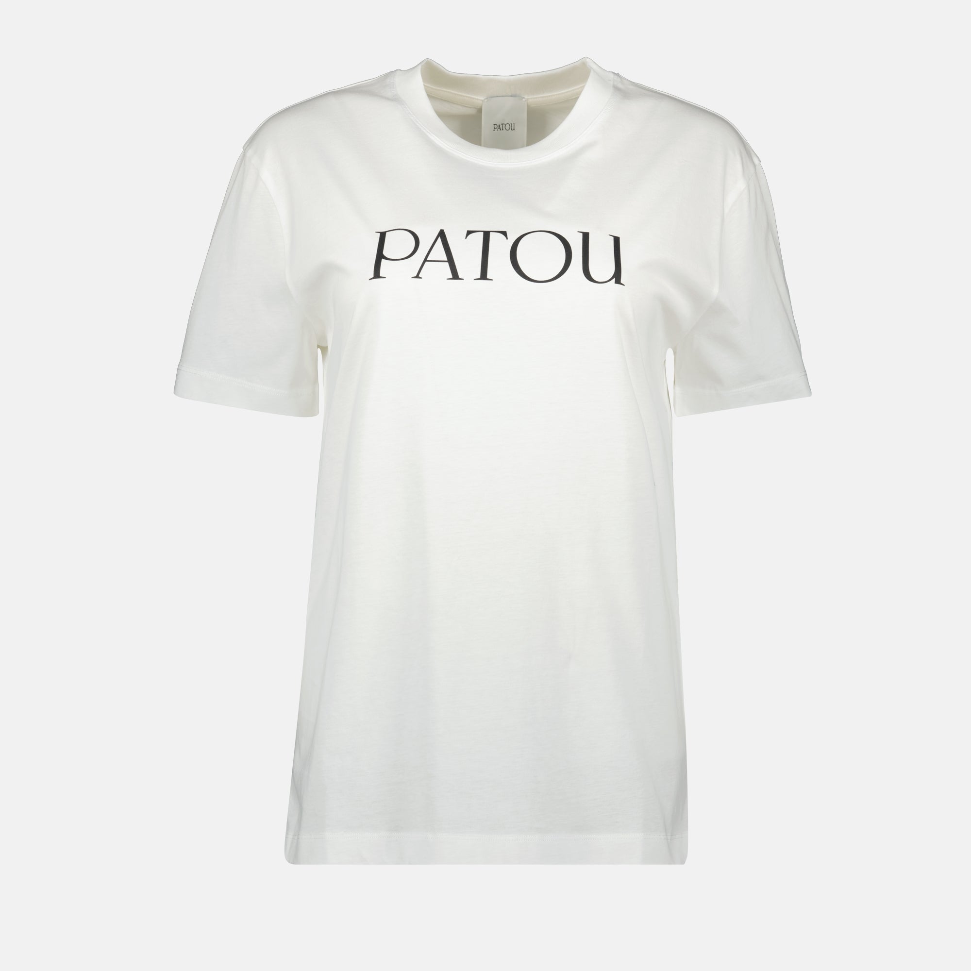 Patou T-shirt, organic cotton, white T-shirt, printed logo, Autumn-Winter 2025