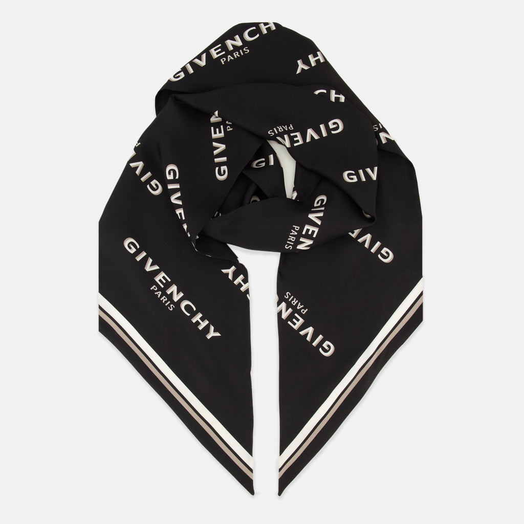 Maxi Schal aus Seide Shadow Noir