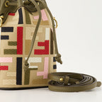 FF canvas bag, embroidered leather bag, Mon Trésor, luxury handbag, multicolor bag