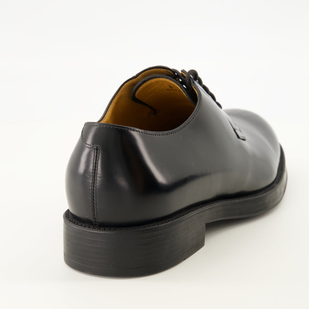 Black Leather Derby Shoes