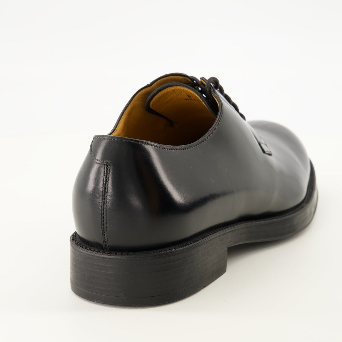 Black Leather Derby Shoes