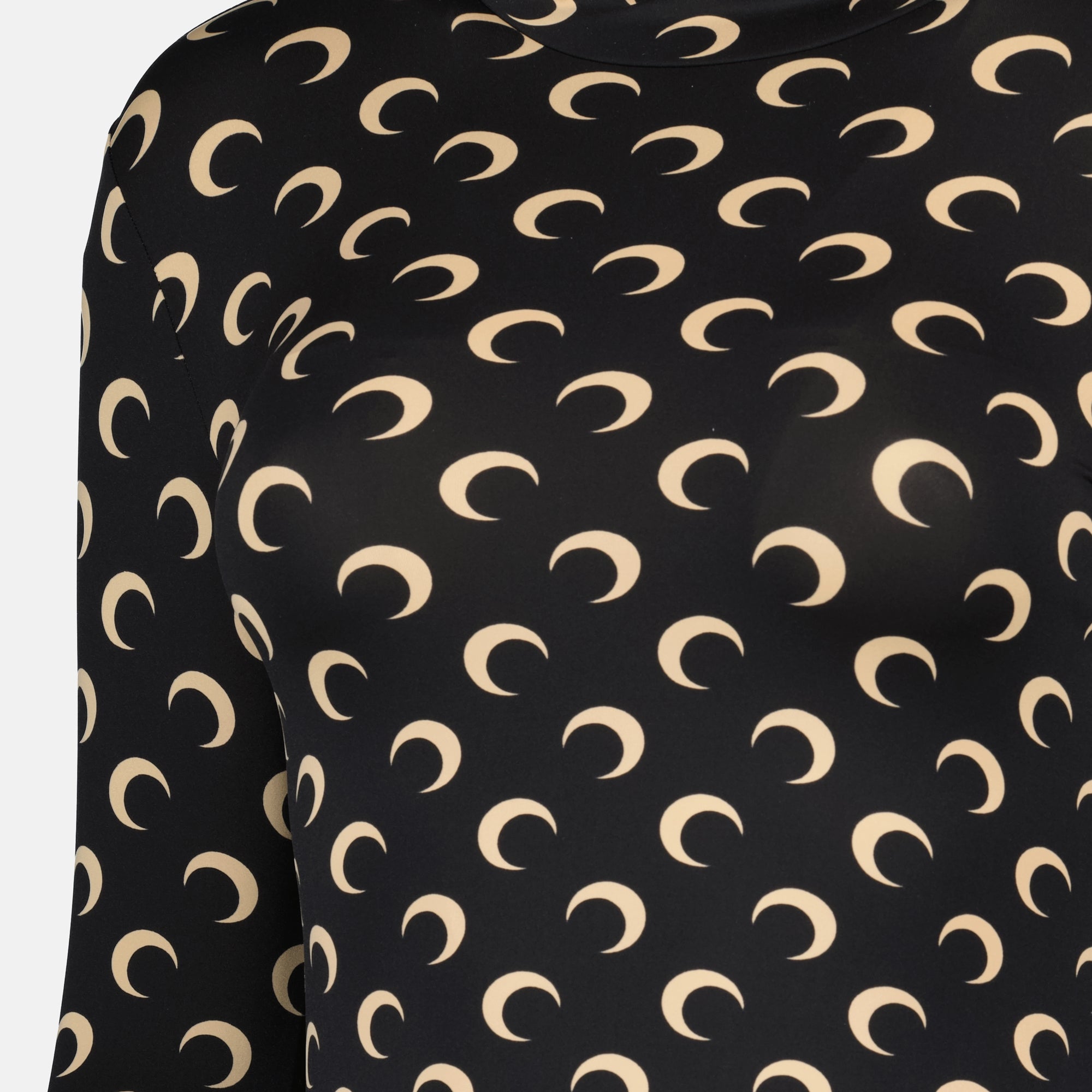 Marine Serre, Moon Print Top, Jersey Top, Autumn Winter Collection, Polyamide Fashion