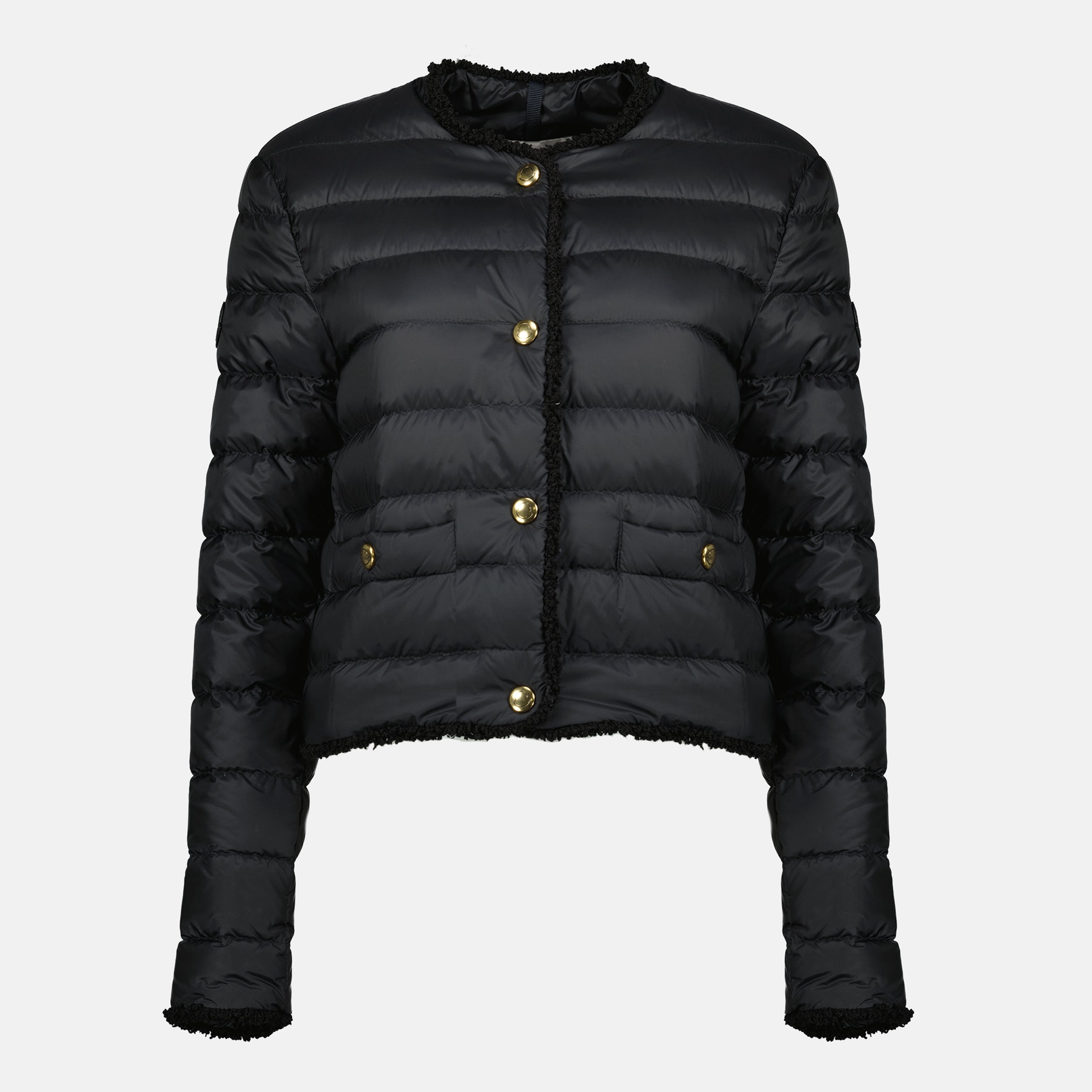Image of Short Flowered Down Jacket by Moncler for Women - Season Spring-Summer 2026 - Front View