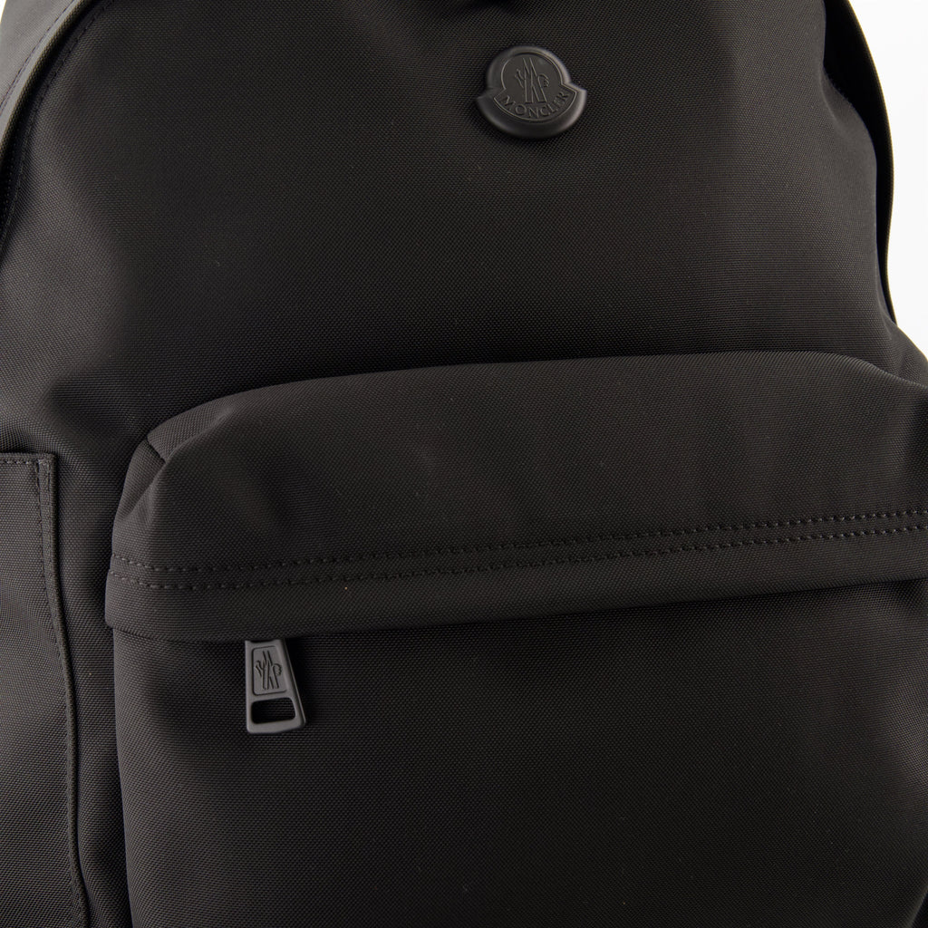 Moncler backpack, New Pierrick, waterproof nylon bag, black backpack, designer accessories