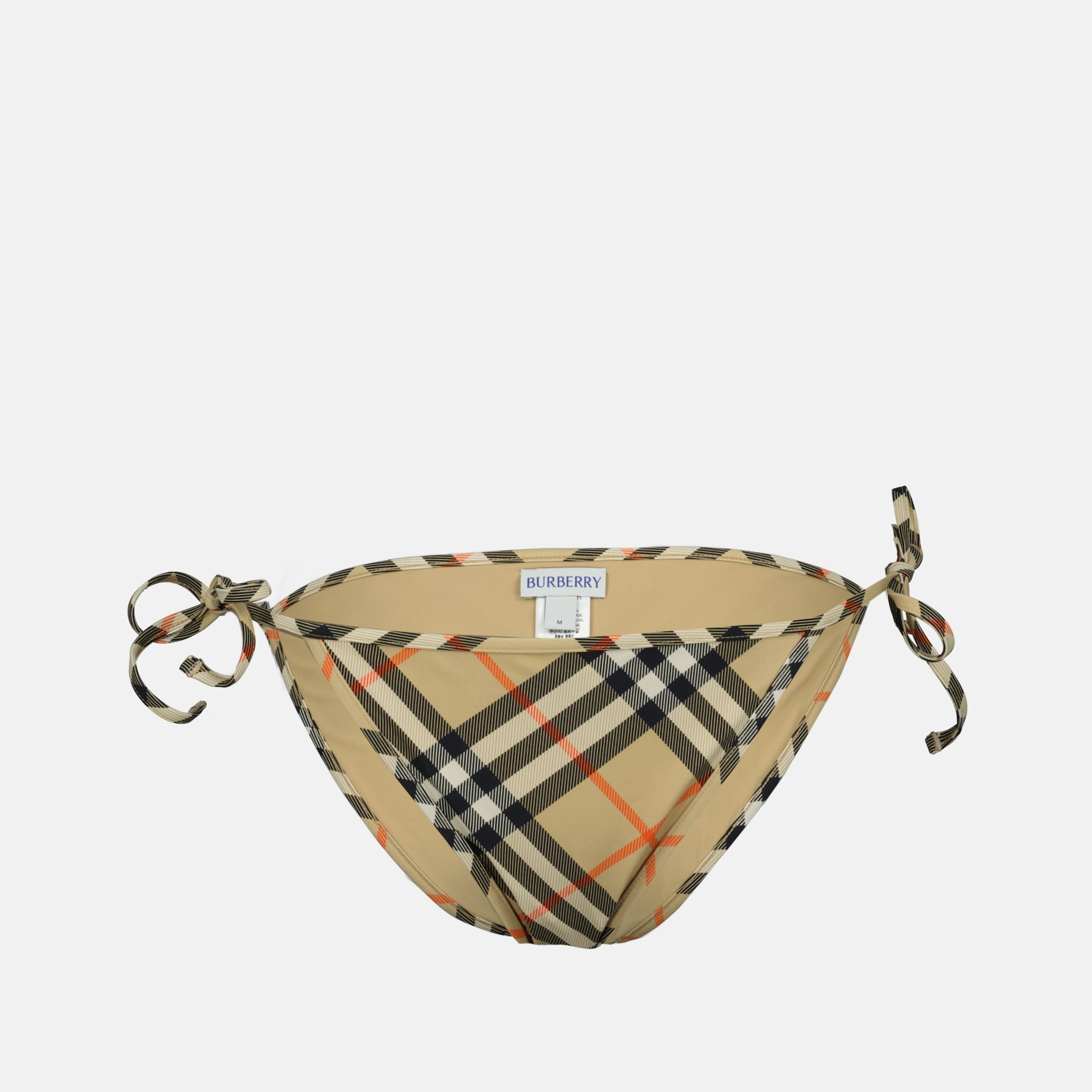 bikini bottoms, Burberry swimwear, checked swimwear, vintage plaid, women's swimwear