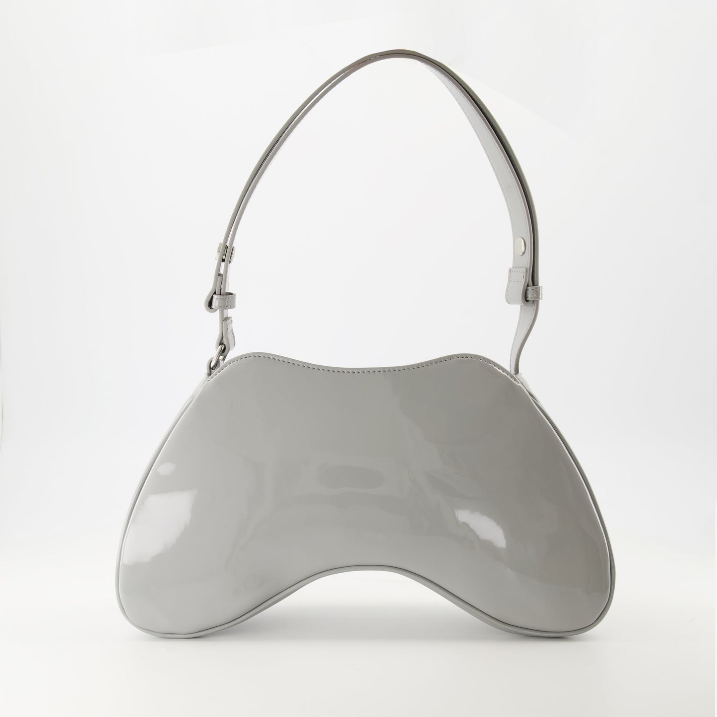 Diesel handbag, Play Glossy, grey handbag, stylish accessory, zip closure bag