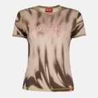 Imagen de la camiseta impresa T-Graphi de Diesel para mujeres - Temporada Otoño-Invierno 2025 - Vista frontal