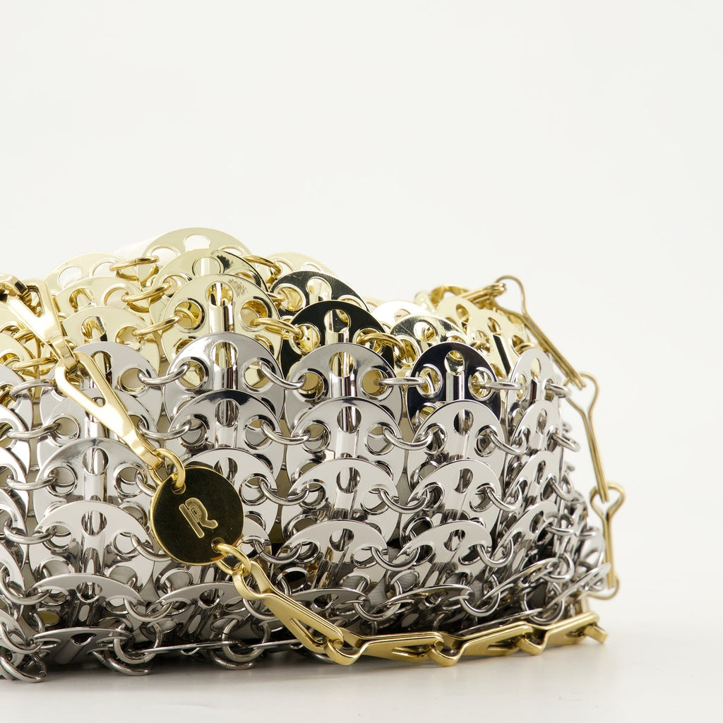 Iconic bag, Metal purse, Rabanne 1969, Timeless design, Nano bag
