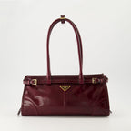 Bonnie Bordeaux Bag, Prada handbag, calf leather bag, designer accessories, stylish handbag