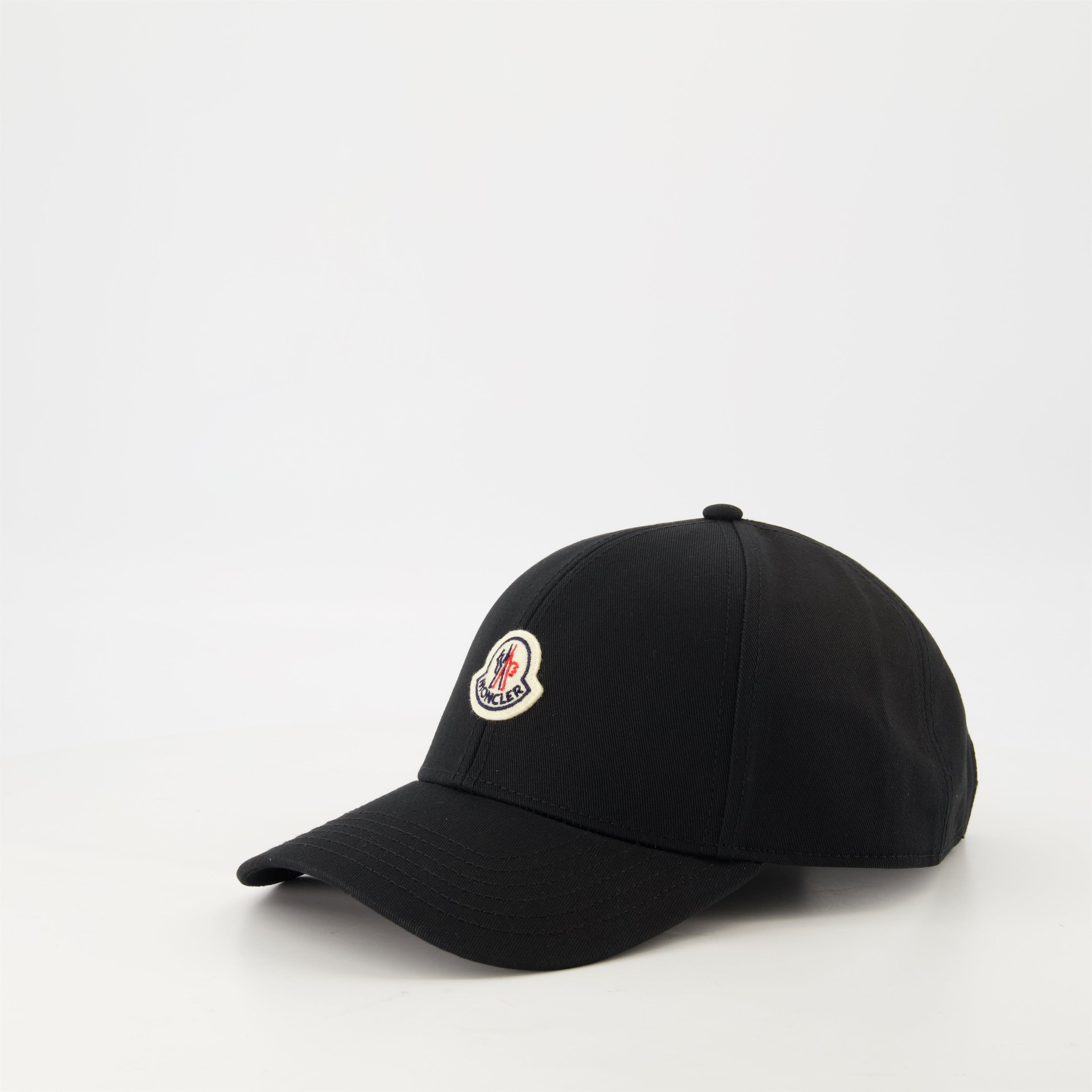Image of Black Logo Cap by Moncler for Men - Season Spring-Summer 2026 - Back View