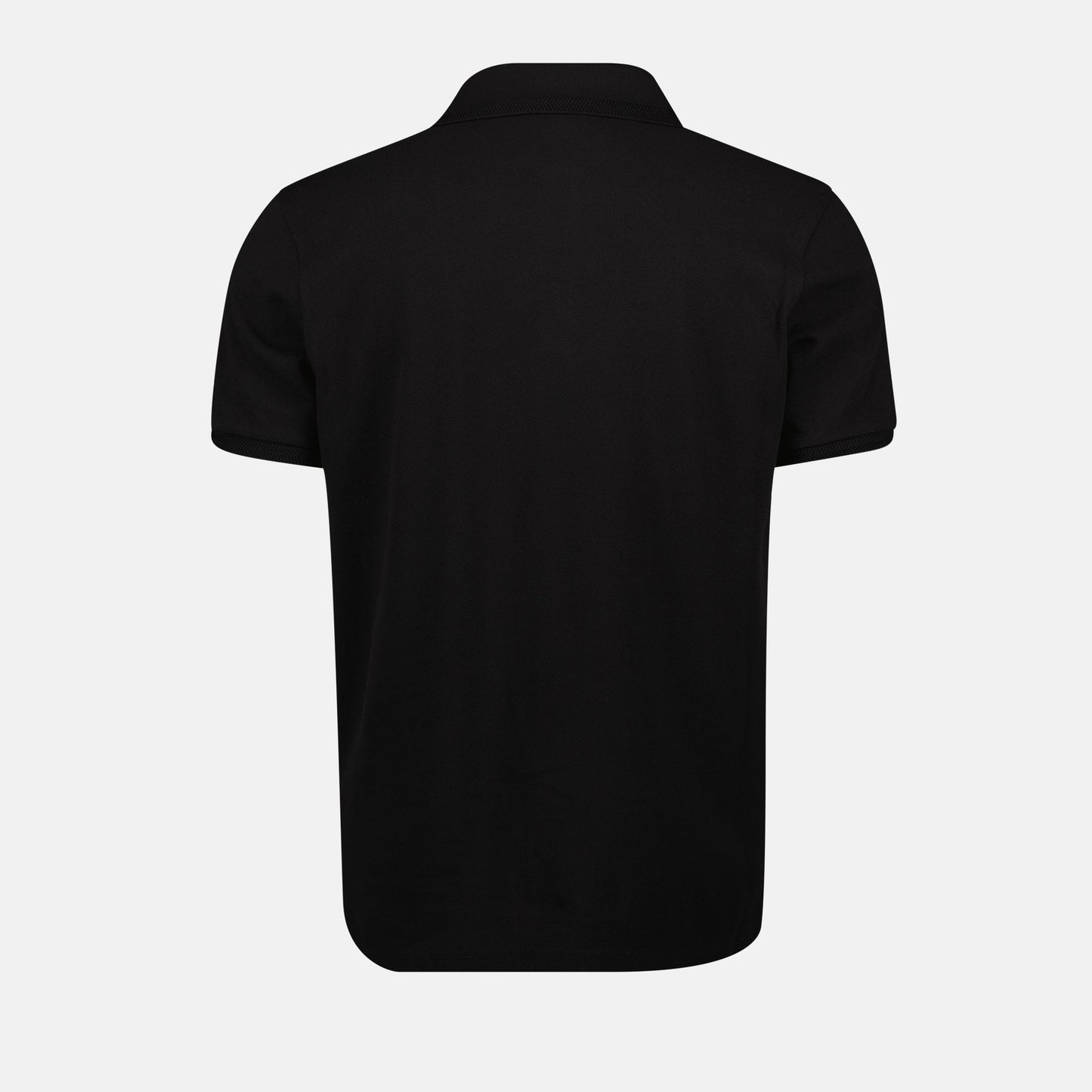 Moncler polo shirt, black logo polo, cotton piqué, Autumn-Winter 2024, classic collar