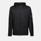 Black Hooded Windbreaker