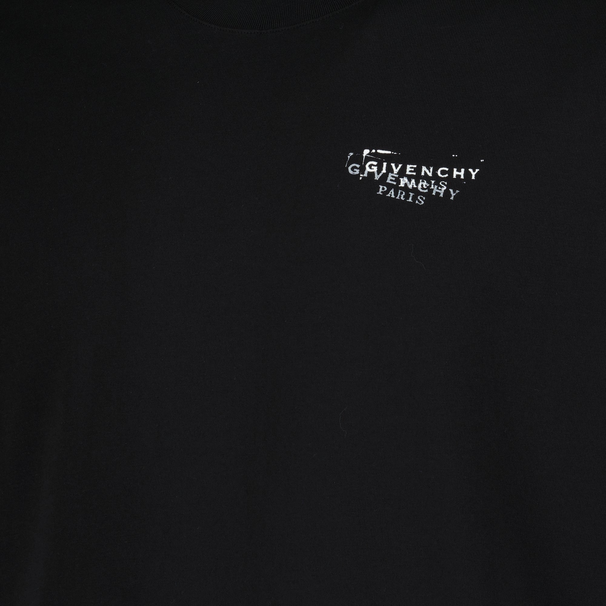 Givenchy T-Shirt, black cotton t-shirt, short sleeve t-shirt, men's casual wear, designer apparel