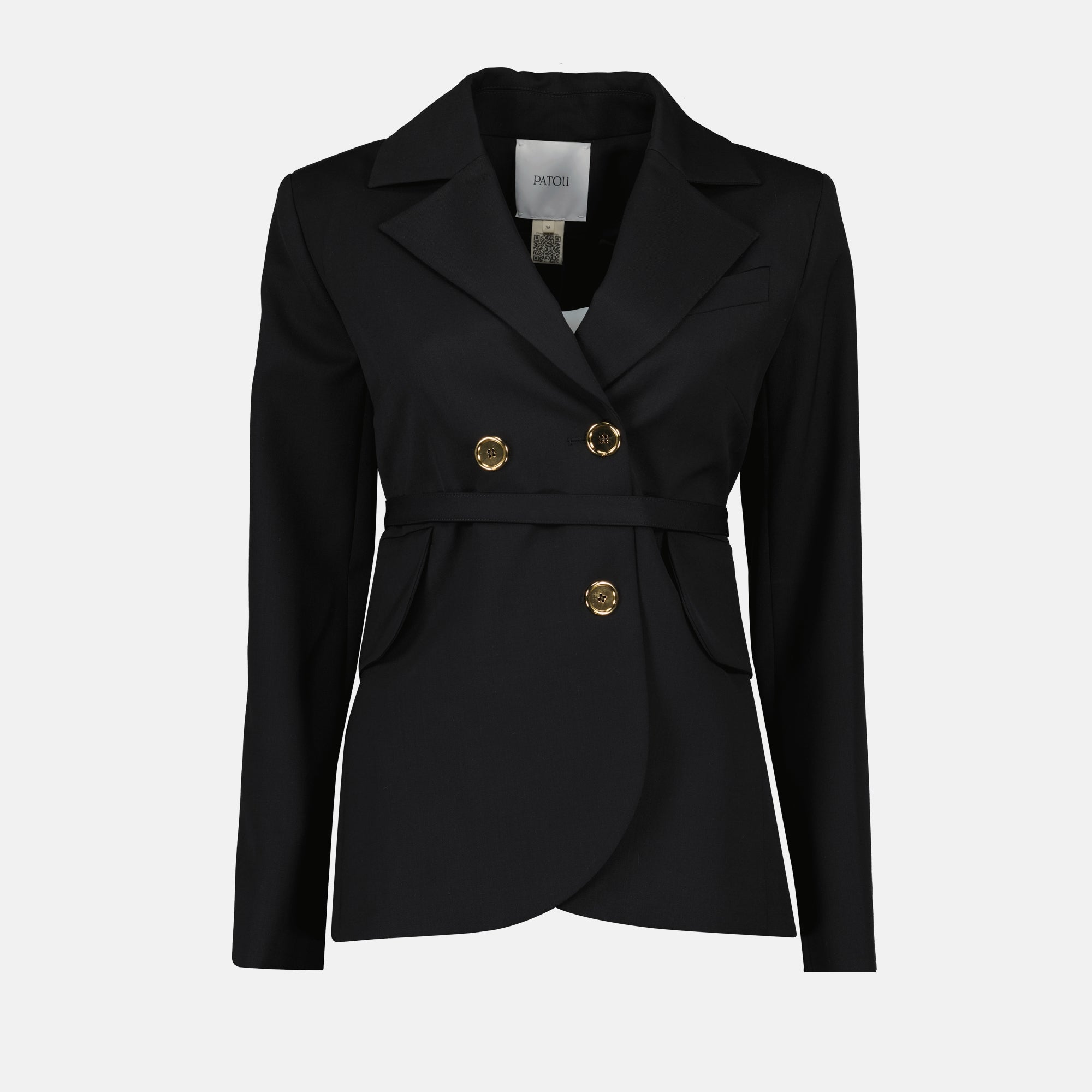 Patou bazer jacket, wool jacket, black blazer, Autumn-Winter collection, tailored jacket