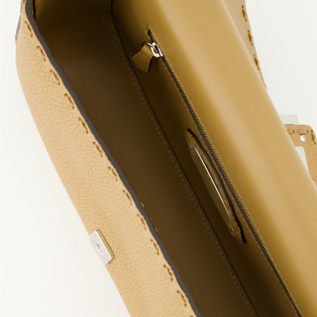 Fendi Baguette bag, brown leather bag, designer handbag, elegant accessories, high-end fashion