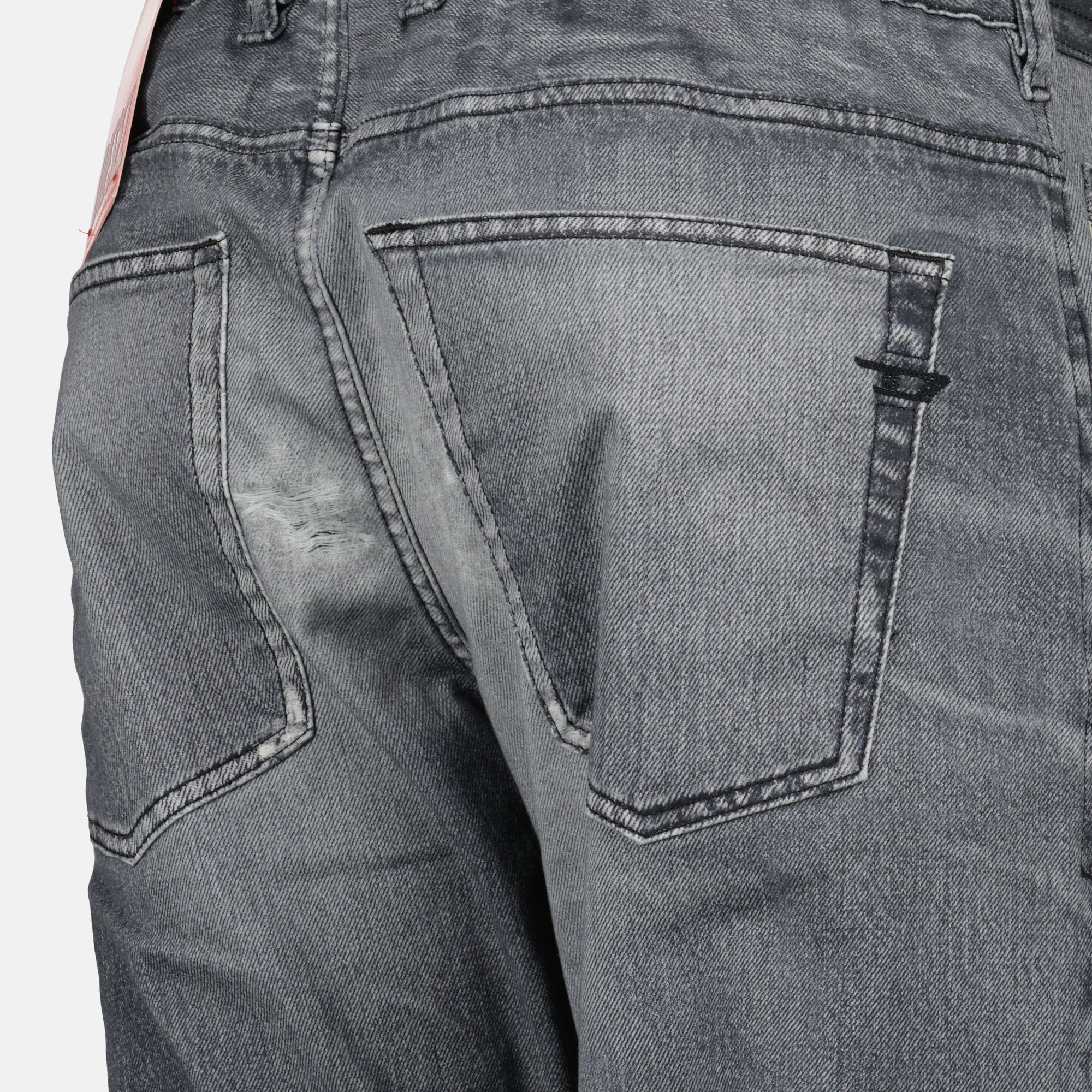 Diesel jeans, grey denim, slim fit jeans, five-pocket denim, casual wear