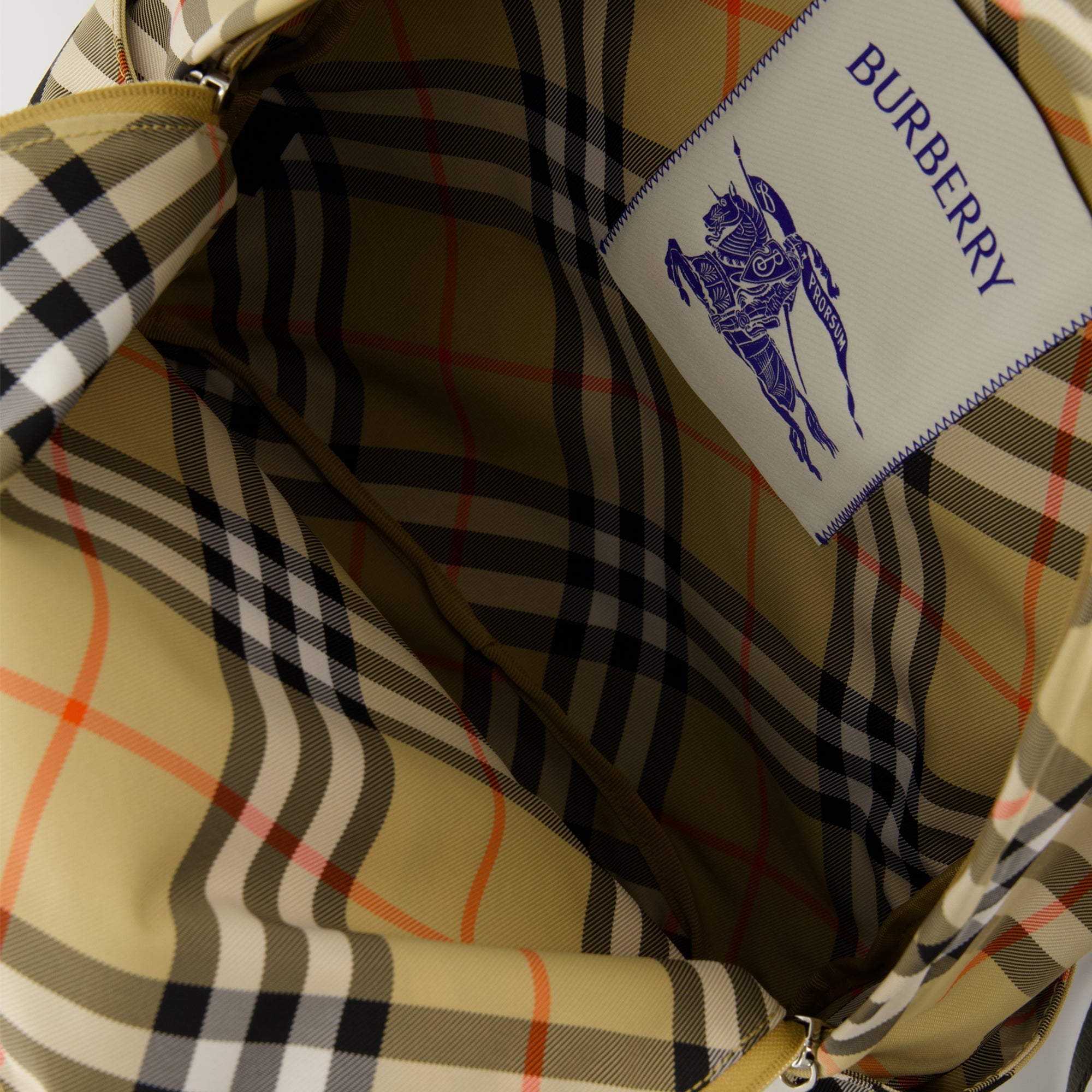 Burberry Backpack, Check Beige Backpack, Designer Accessories, Stylish Backpack, Vintage Design Backpack