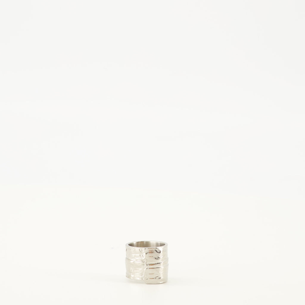 Givenchy Tape Ring, silver-tone ring, brass ring, engraved logo, Autumn-Winter collection