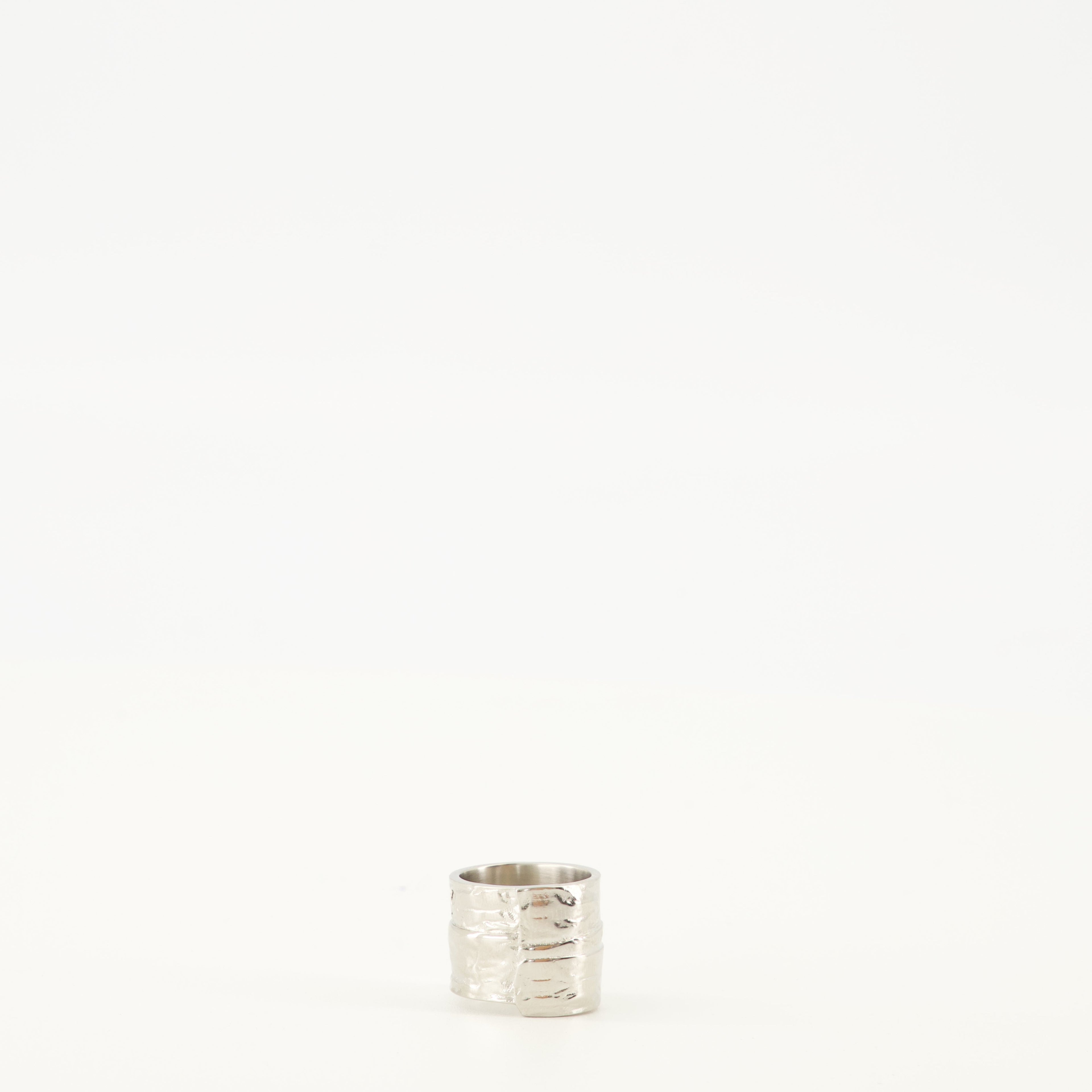 Givenchy Tape Ring, silver-tone ring, brass ring, engraved logo, Autumn-Winter collection