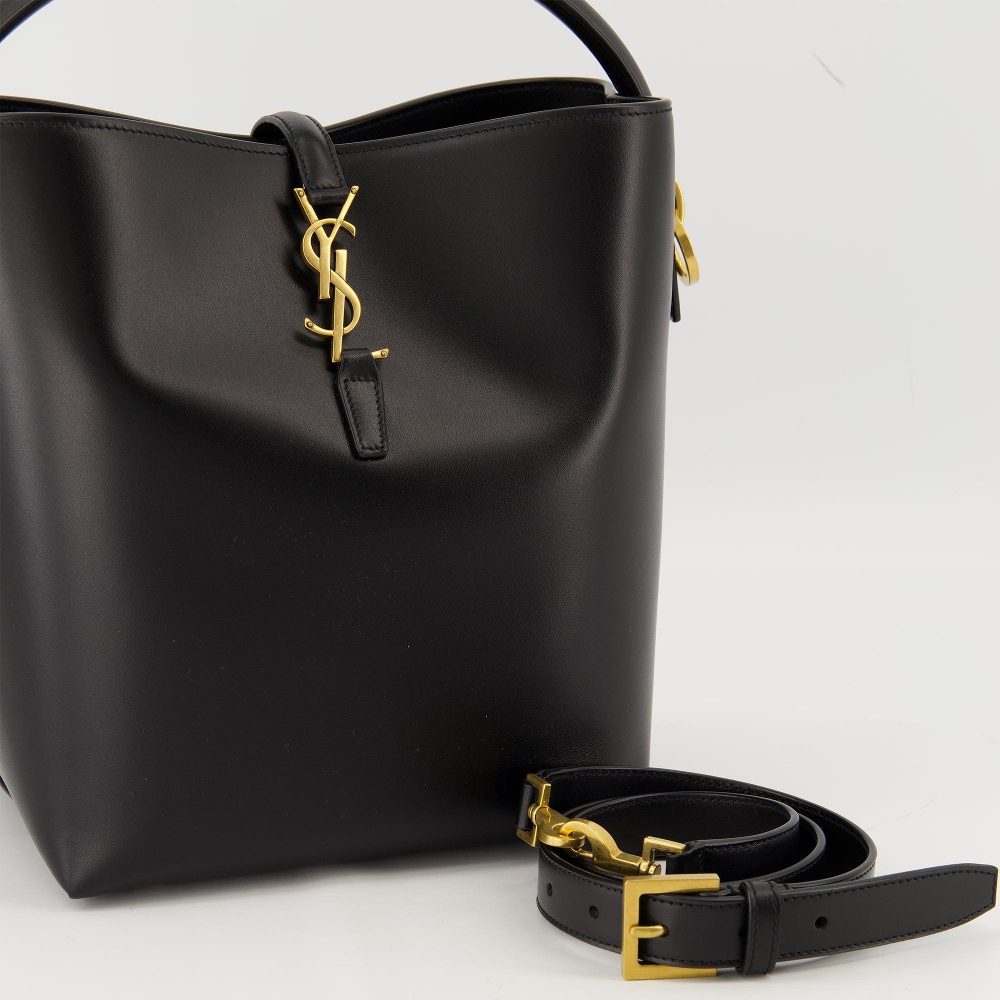 Sac le 37, Saint Laurent bag, black leather handbag, luxury accessories, smooth calfskin