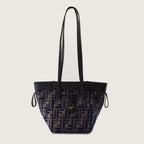 Fendi mini bag, Origami bag, blue handbag, FF pattern, luxury accessory