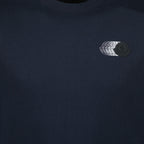 Imagem do sweatshirt com logótipo azul marinho da Moncler para homens - Temporada Primavera-Verão 2025 - Detalhe vista 7