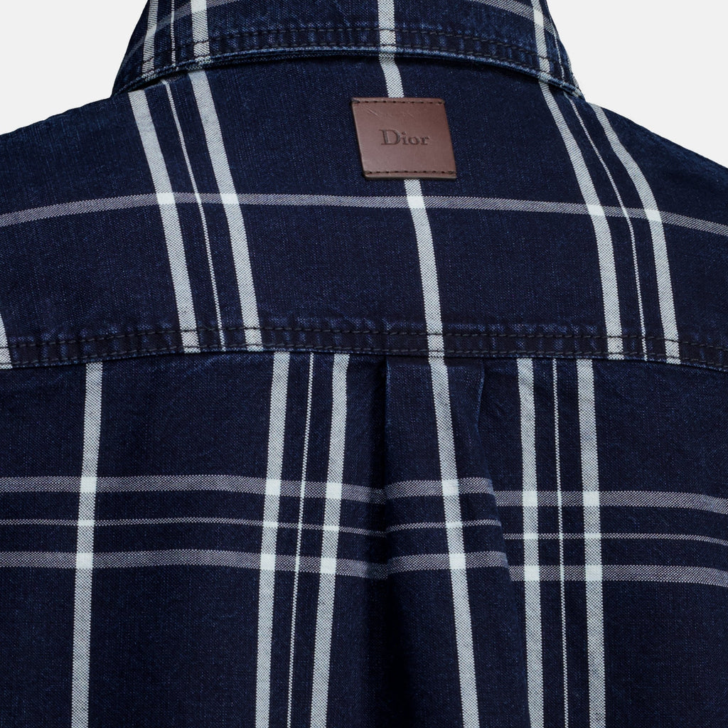 Camisa de Cuadros Azul Sobredimensionada