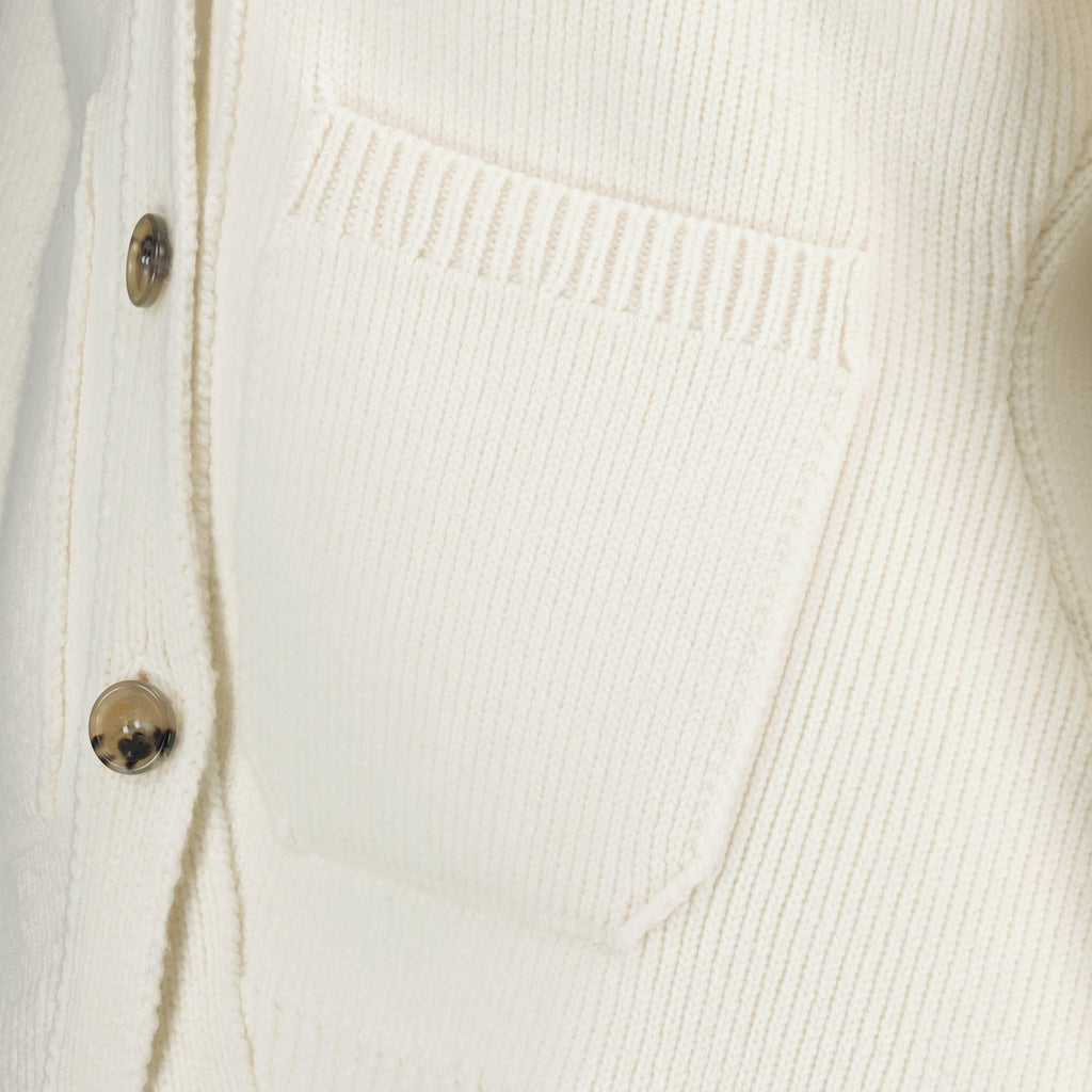 Khaite cardigan, white cashmere cardigan, Scarlet Cardigan, Autumn Winter collection, women's luxury clothing