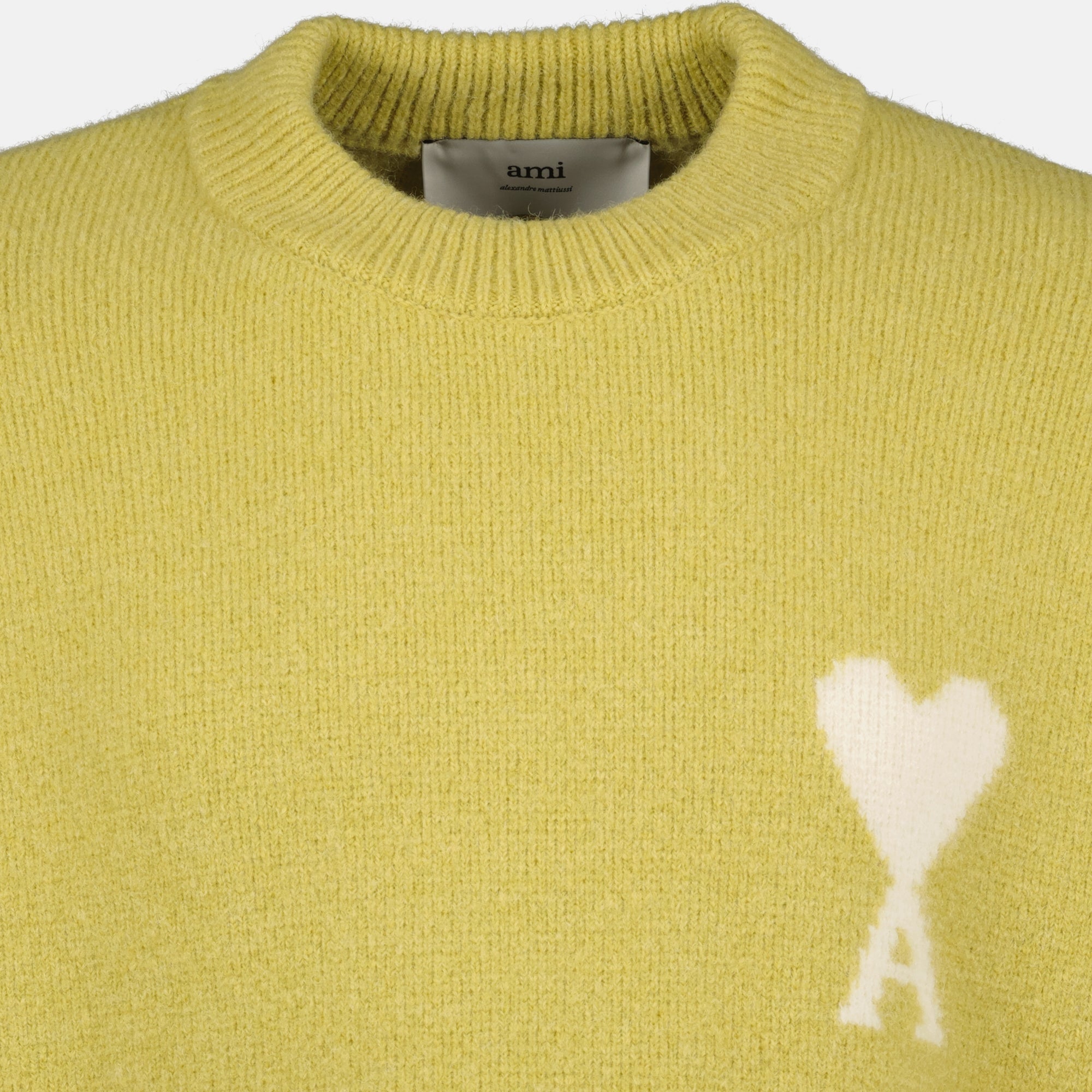 ami de coeur yellow knit sweater we in style ami paris women 15576655495548