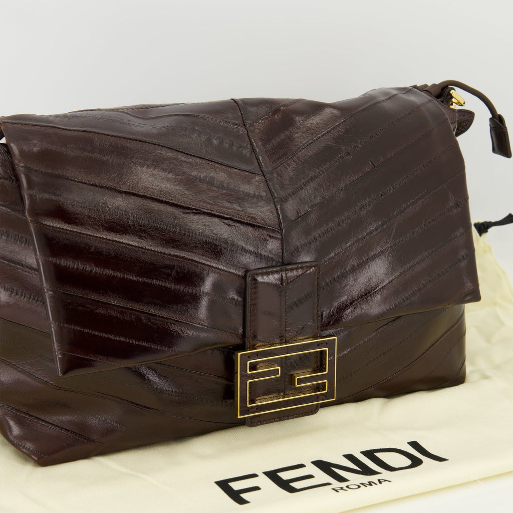 Fendi bag, Mamma Baguette, brown leather handbag, luxury accessories, designer women bags