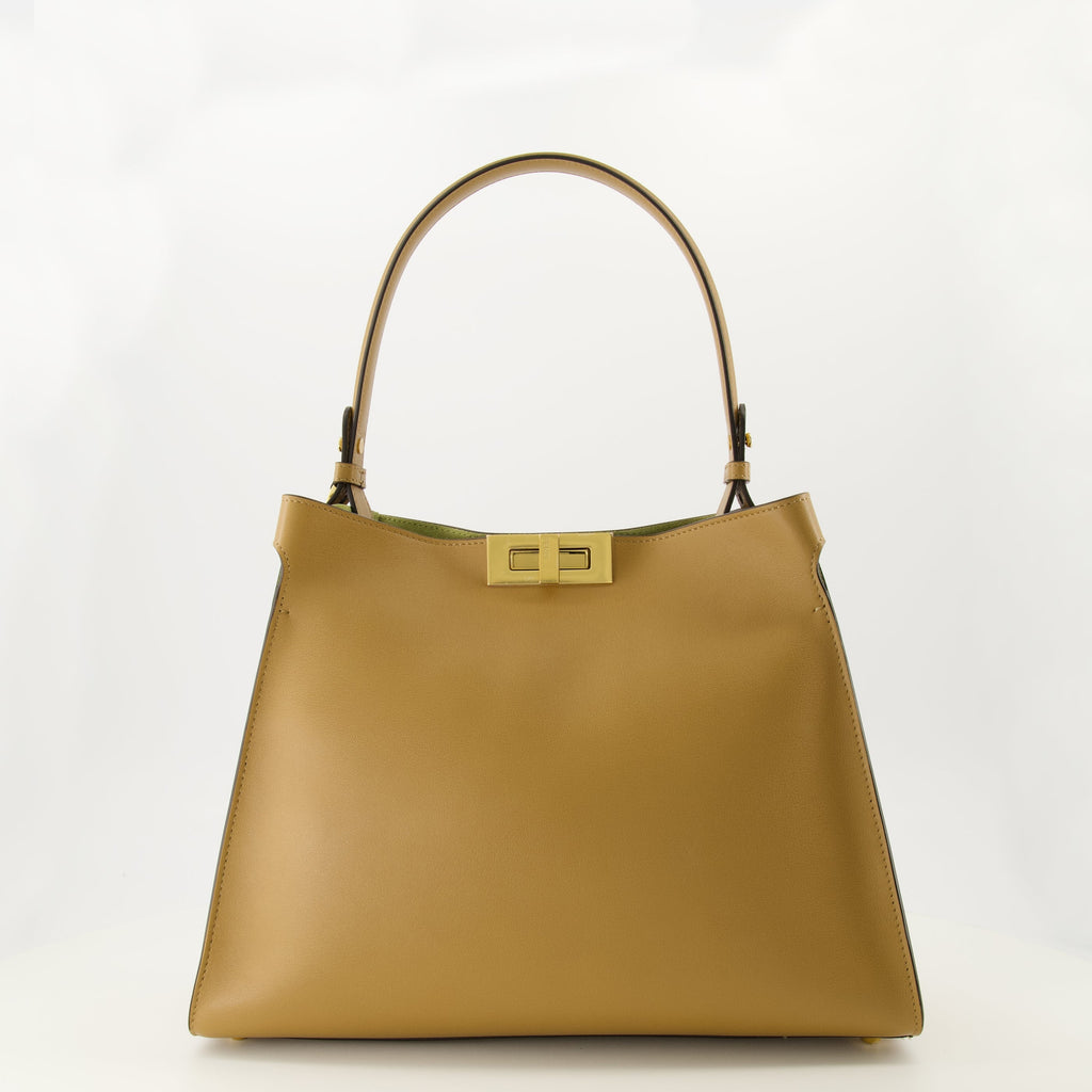 Borsa Way Medium in pelle beige