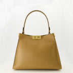 Way Medium veske i beige skinn