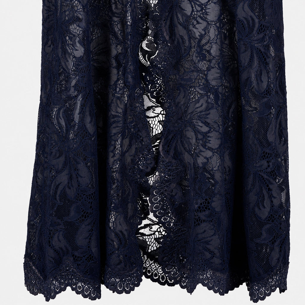 Navy Lace Long Dress