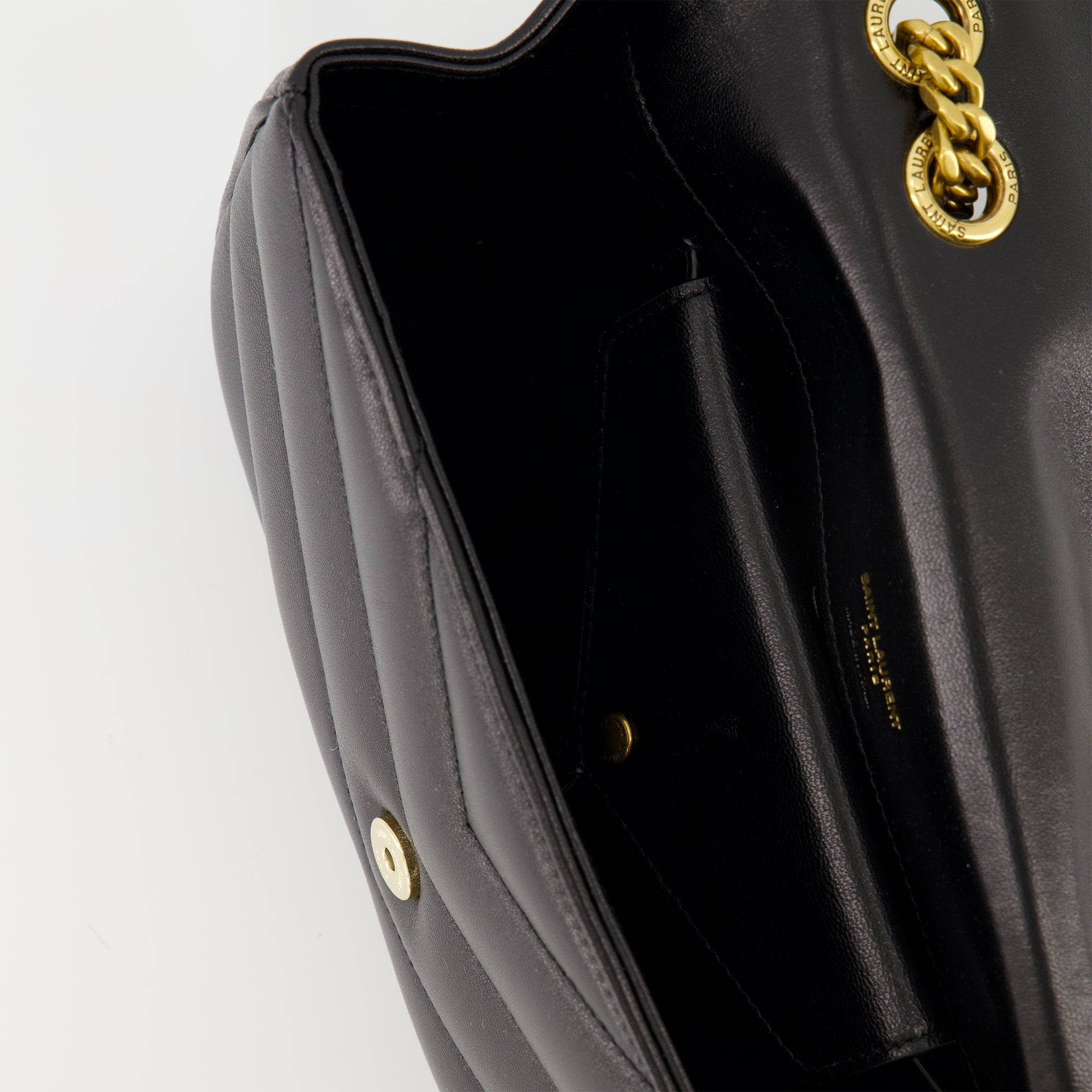 Image of Loulou Small Bag Black by Saint Laurent for Women - Season Spring-Summer 2025 - Detail View 2