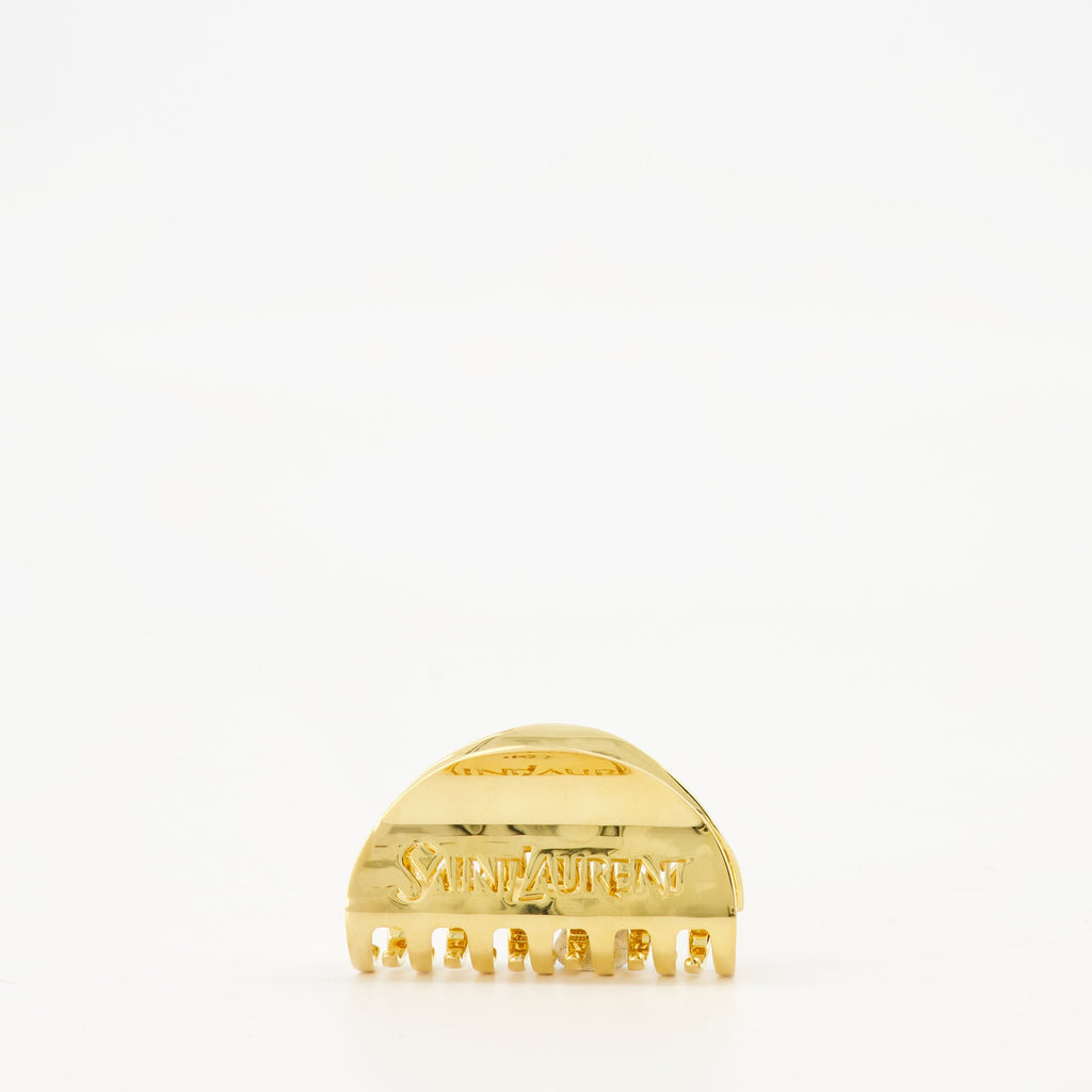 Imagen del clip de cabello dorado de Saint Laurent para mujeres - Temporada Otoño-Invierno 2025 - Vista Trasera