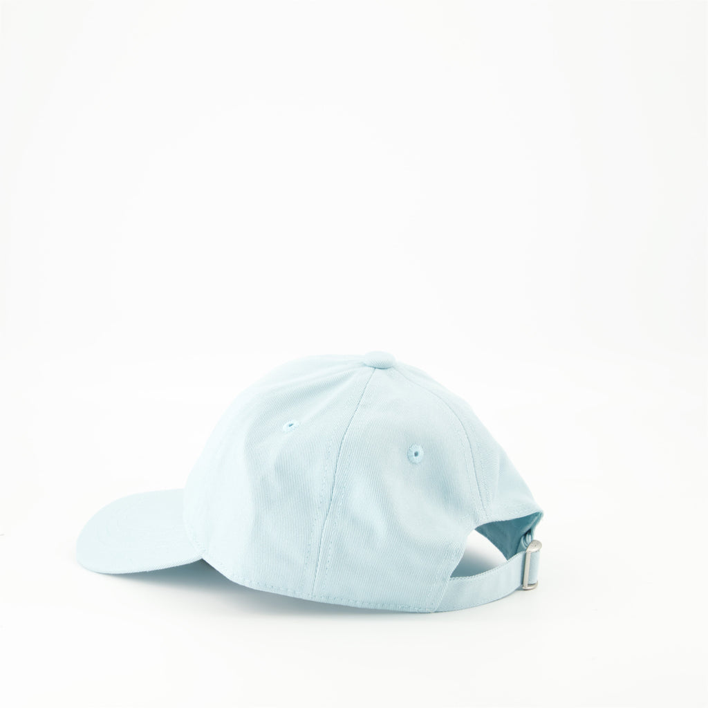 light blue cap, Drôle De Monsieur cap, adjustable slogan cap, cotton cap, breathable design