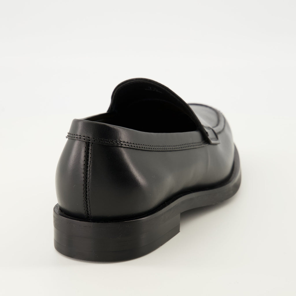 black leather loafers tods men 15592964063612