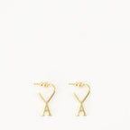 Ami de coeur earrings, gold earrings, Ami Paris accessories, brass earrings, luxury earrings