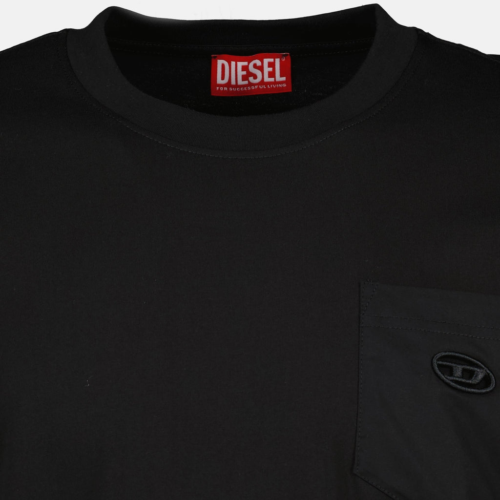 Image of T-Shirt T-Norm Noir by Diesel for Men - Season Spring-Summer 2026 - Detail View 2