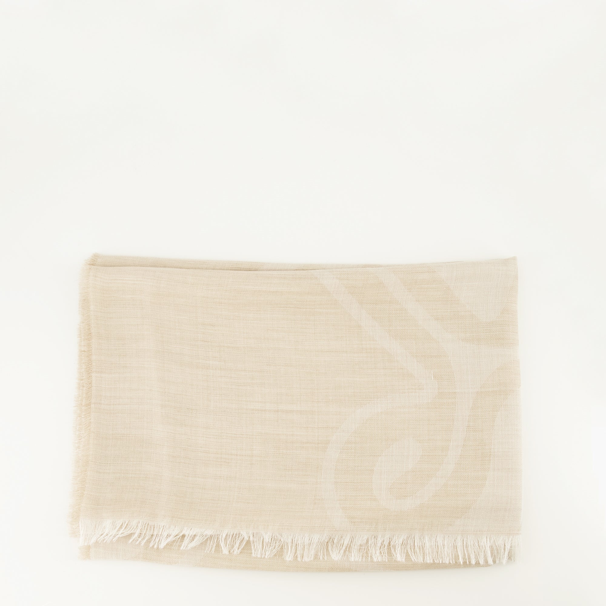 マックスマーラの女性用ベージュカシミヤシルクスカーフの画像 - シーズン春夏2026 - 前面ビュー