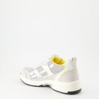 luxury sneakers, grey-yellow sneakers, premium footwear, designer sneakers, New Lab collection