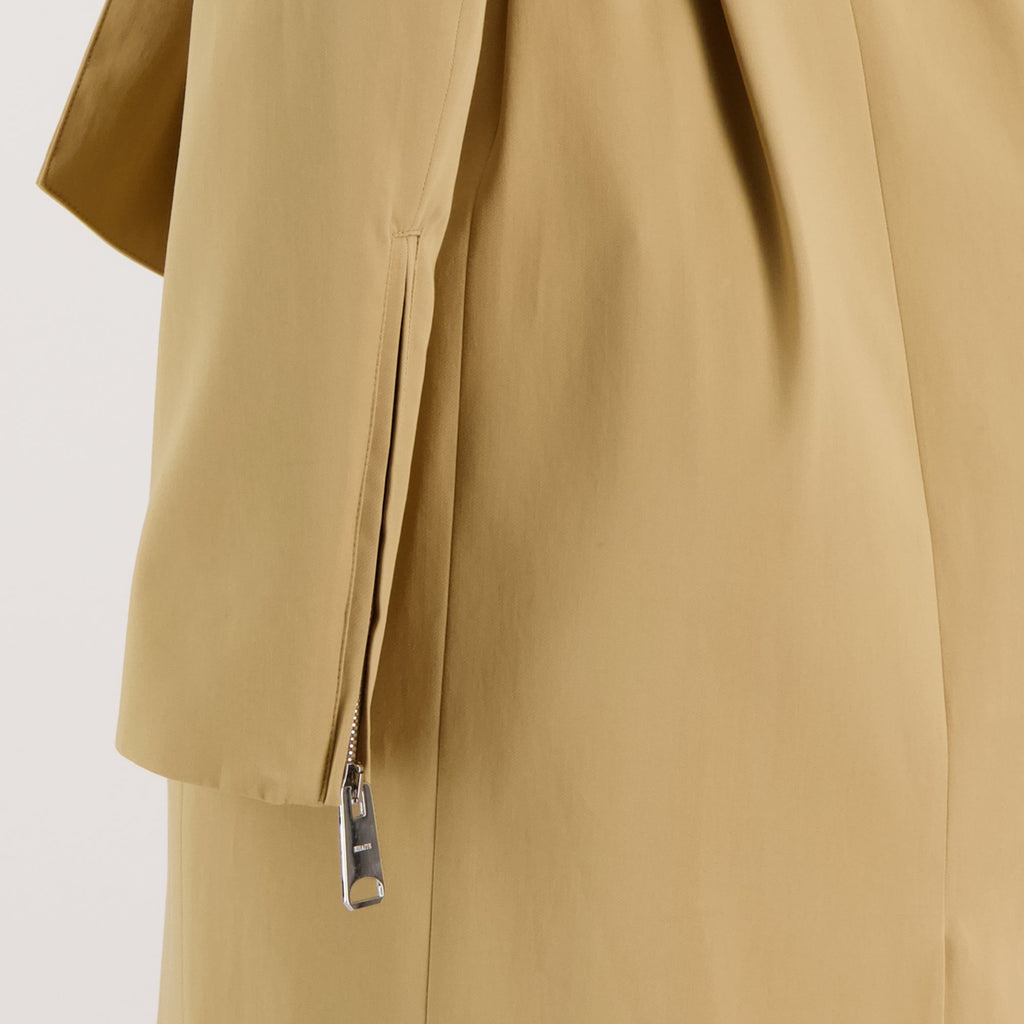 Maxwell trench coat, Khaite outerwear, cotton gabardine coat, beige trench coat, classic women's coat