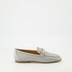 Image de mocassins en cuir lisse de Tod's pour femmes - Saison printemps-été 2025 - Vue de côté droit
