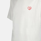 CD Heart T-Shirt, Dior T-Shirt, Designer T-Shirt, White Cotton T-Shirt, Luxury Menswear