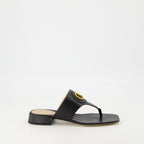 black leather slides, VLogo sandals, open toe slides, Valentino footwear, Spring-Summer 2025