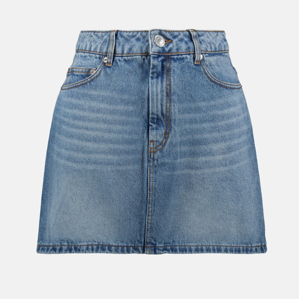 mini denim skirt, AMI Paris, five-pocket skirt, women's denim, spring-summer wear