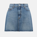 Image de Jupe en Denim Mini par Ami PARIS pour Femmes - Saison Printemps-Été 2025 - Vue de Face