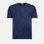 Bild eines blauen T-Shirts von Diesel für Männer - Saison Frühling-Sommer 2025 - Vorderansicht
