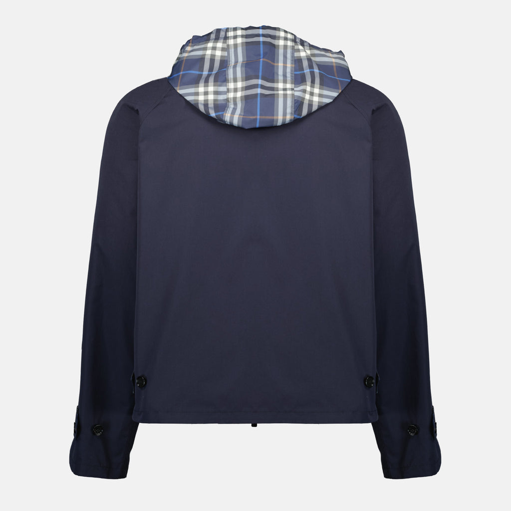 リバーシブルチェックネイビージャケット